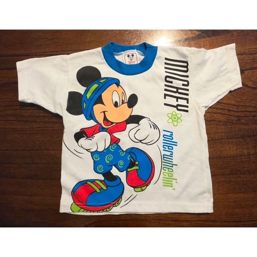 Vtg Disney Wear Mickey Mouse Roller Skating Toddler Size 2 Made in USA